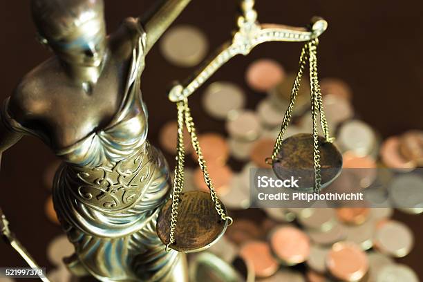 Balance Scale Of Lady Justice Stock Photo - Download Image Now - Authority, Bribing, Abstract