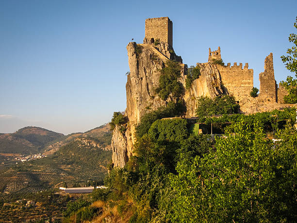 Ruins of an ancient castle, La Iruela, Andalusia, Spain Ruins of an ancient castle on the rock, La Iruela, Andalusia, Spain. Castle is in ruins and absolutely abandoned. jaen stock pictures, royalty-free photos & images