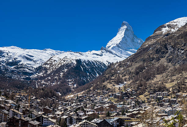 istock Zermatt village with Matterhorn Peak in background 521998626