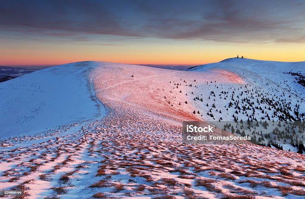 Slovakia mountain at winter - Fatras Activity Stock Photo