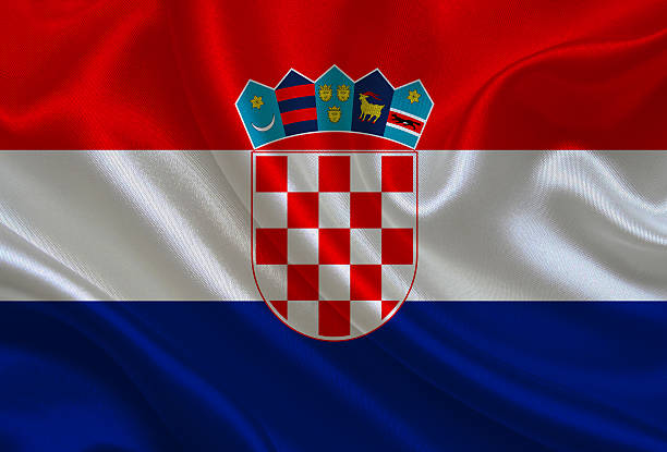 Croatian flag stock photo