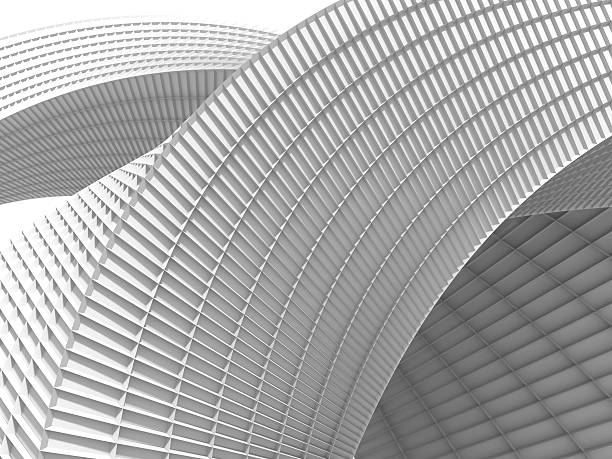 Futuristic 3d Abstract Architecture Background stock photo