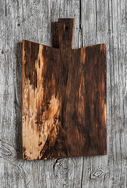 istock Chopping cutting rustic board on wooden background 522006506