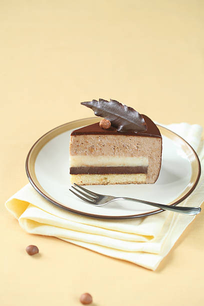 istock Piece of Chocolate Hazelnut Mousse Cake 522017787