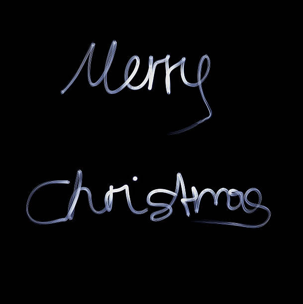 istock Merry christmas light painting 522018753