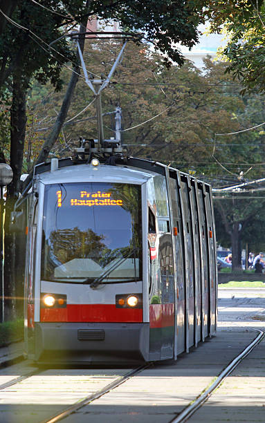 istock red tram carries passengers for European cities 522018945