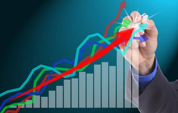 istock Businessman writing Red and graph for sucess 522019229