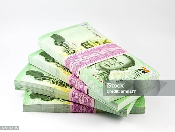 Thai Money On White Background Stock Photo - Download Image Now - Asia, Bangkok, Bank - Financial Building