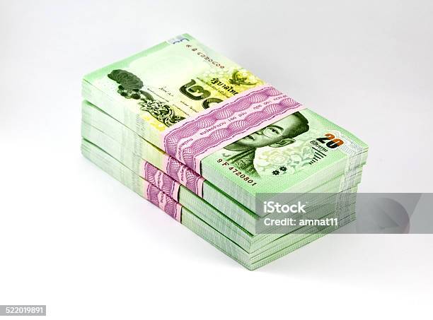 Thai Money On White Background Stock Photo - Download Image Now - Asia, Bangkok, Bank - Financial Building