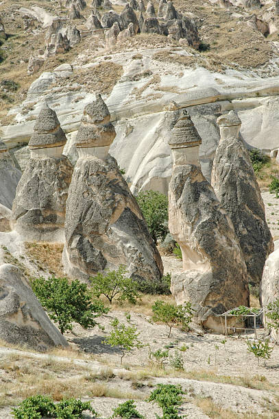 istock Abstract stone columns in Cappadocia, Turkey 522032353
