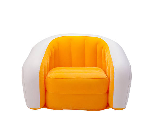 istock Inflatable orange color armchair 522033237