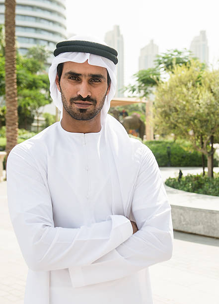 istock sheikh standing on the city of Dubai 522037313