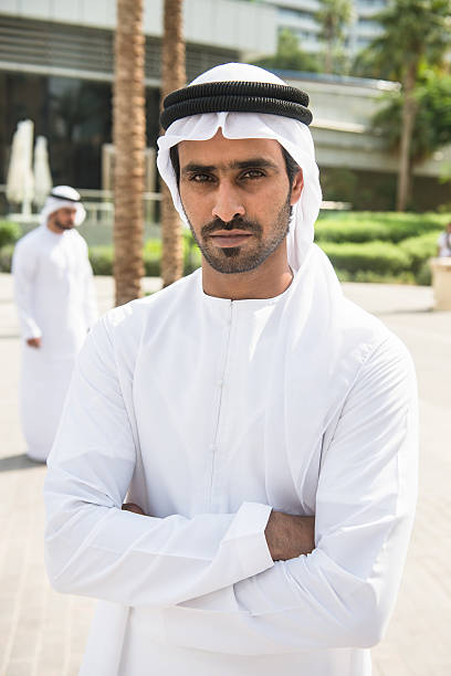 istock sheikh standing on the city of Dubai 522037343