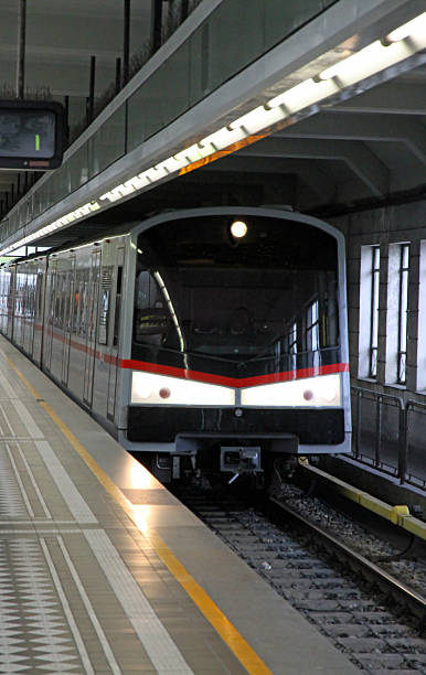 istock futuristic subway arrives at the train station 522038185