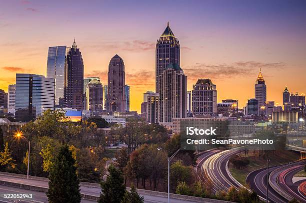 Atlanta Georgia Foto de stock y más banco de imágenes de Atlanta - Atlanta, Aire libre, Amanecer