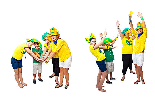 istock Brazilian fans stacking hands 522055069