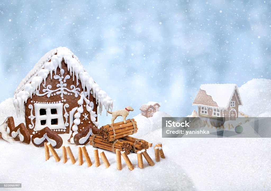 Christmas gingerbread house Gingerbread houses in fairy-tale biscuity village  Gingerbread House Stock Photo