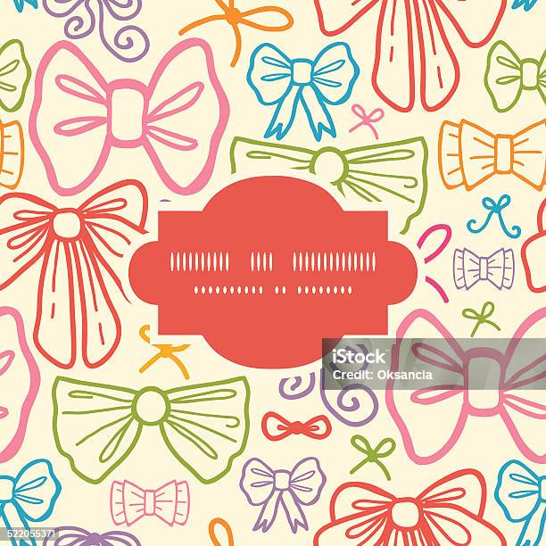 Colourfull Bows Pattern Vector Colorful Bows Frame Seamless Pattern Background Stock ...