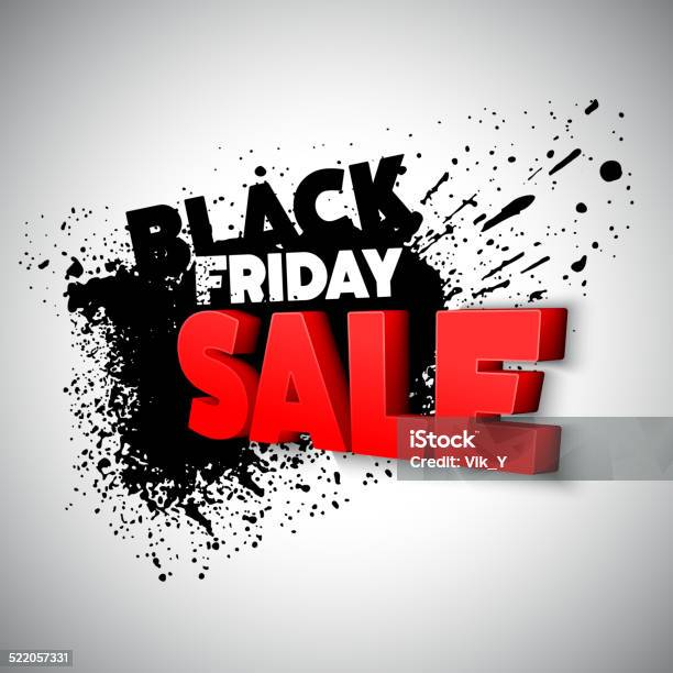 Black Friday Vector Illustration Stock Illustration - Download Image Now - Black Friday - Shopping Event, Newspaper Headline, Award Ribbon