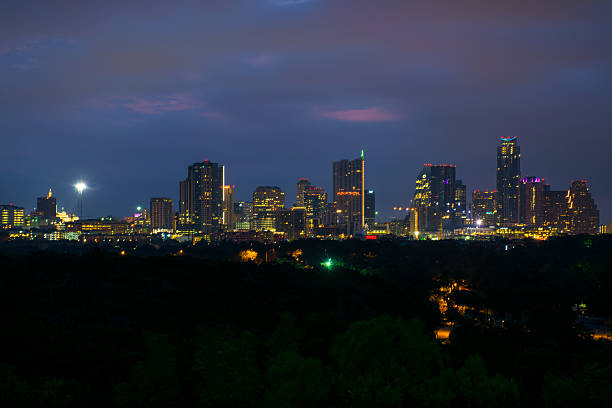 istock Night Skyline Shot of Austin Texas before Sunrise Hidden Spot 522057785