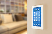 Home  alarm system: PIN code number wall keypad