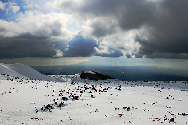 Ice pebbles on shore of lake Vättern in Sweden