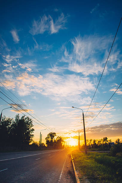 istock Road and the sunset sky 522095783