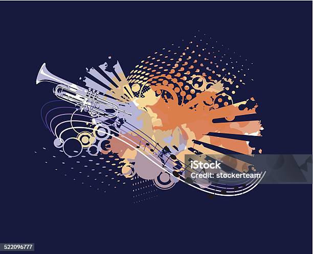 Exploding Trumpet Painted Trumpet Stock Illustration - Download Image Now - Circle, Sound ...