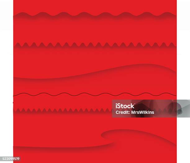 Red Border Divider Red Divider Set With Shadow Stock Illustration - Download Image Now ...