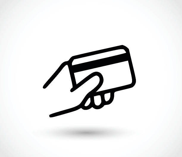 credit card payment icon vector - hayvan gözü stock illustrations