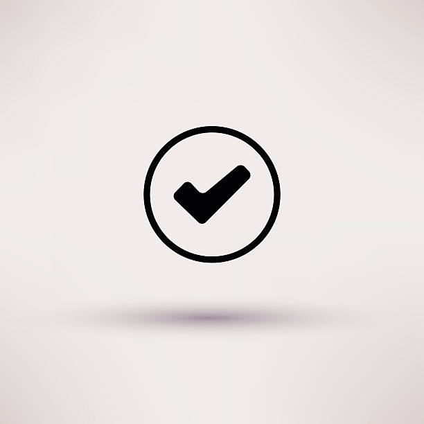 icon check box isoliert vektor-illustration. - check mark stock-grafiken, -clipart, -cartoons und -symbole