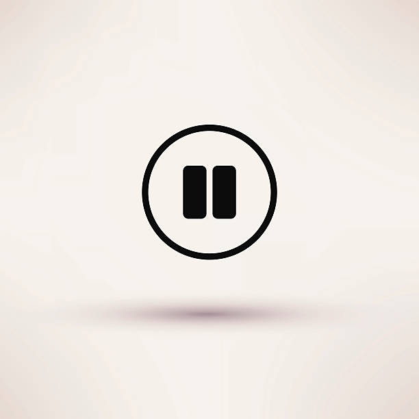 ilustraciones, imágenes clip art, dibujos animados e iconos de stock de pausa icono de de pausa aislado vector ilustración. - resting computer key break red