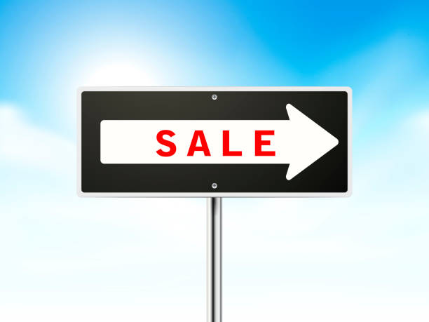 istock sale on black road sign 522109653