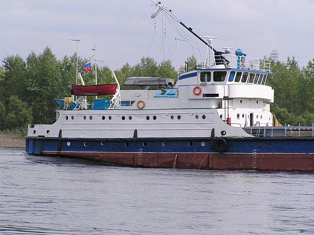 istock River cargo vessel, with capacity of 1500 tons 522109845