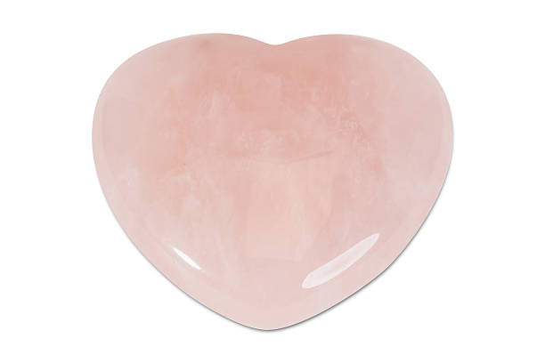 istock Precious gem on white background, rose quartz heart 522110803