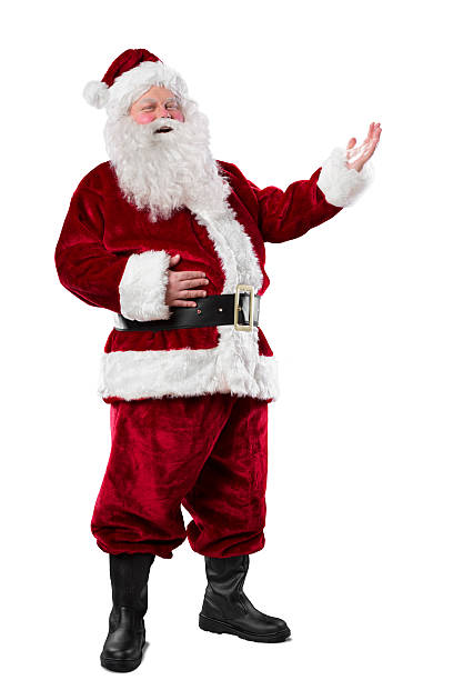 istock Santa Claus holding hand to the right 522110945
