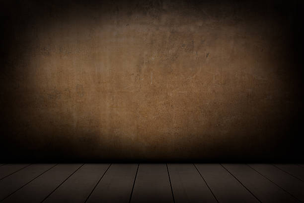 istock Wooden floor and plaster walls background. 522111613