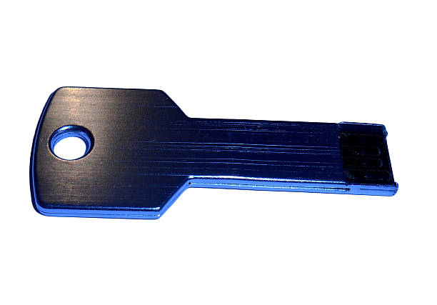 klucz kształcie dysku flash usb, puste - usb flash drive computer mp3 player security zdjęcia i obrazy z banku zdjęć