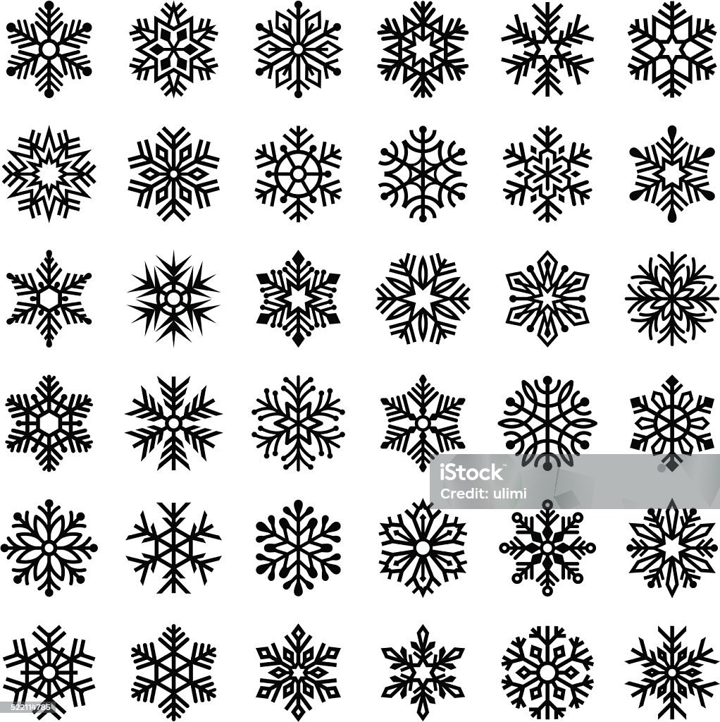 Snowflakes - arte vectorial de Vector libre de derechos