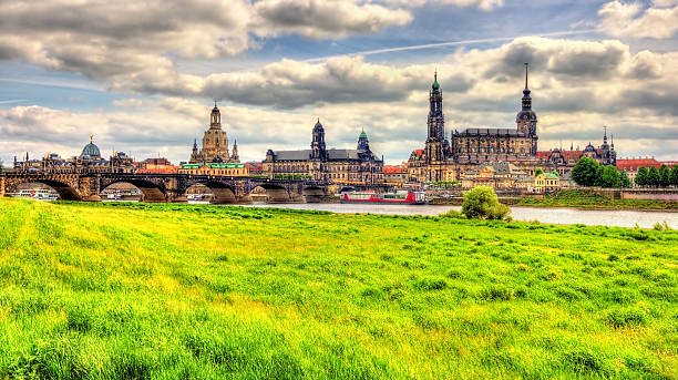 istock Dresden on bank of Elbe river 522120118
