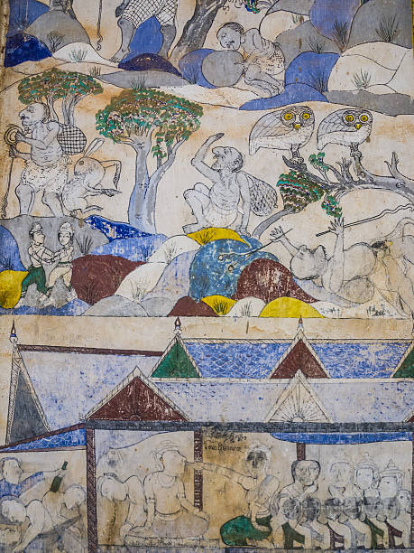 istock tradition Thai Painting on the wall in the temple. 522120184
