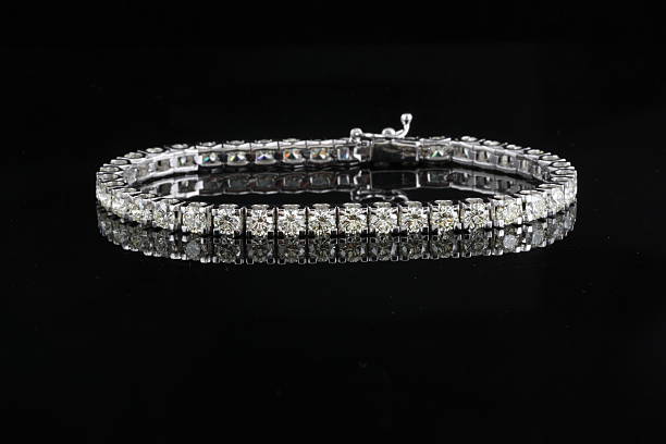 istock Diamond tennis bracelet 522121896
