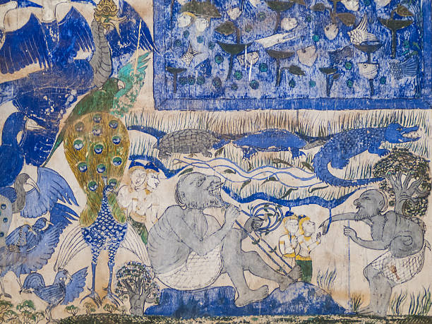 istock tradition Thai Painting on the wall in the temple. 522124370