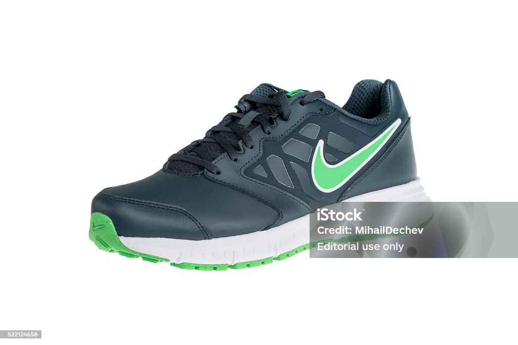 doblado concierto dividendo Nike Downshifter 6 Lea Running Shoe Isolated On White Stock Photo -  Download Image Now - iStock