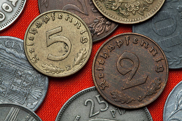 монеты из нацистской германией - deutsches reich стоковые фото и изображения