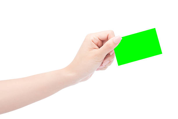 istock Showing blank business card 522126478