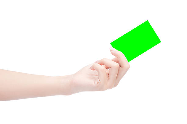 istock Showing blank business card 522126566