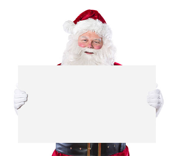 istock Santa Claus with Advertising Poster 522127421