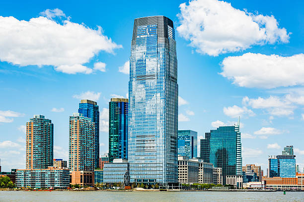 istock Skyscrapers on Hudson River waterfront, Jersey City, New Jersey, 522128040