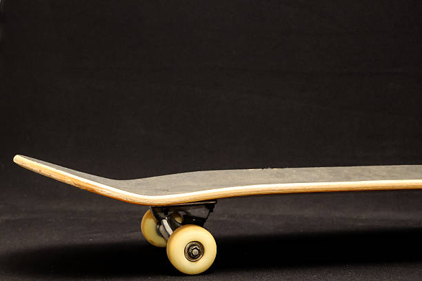istock Old Used Wooden Skateboard 522129472